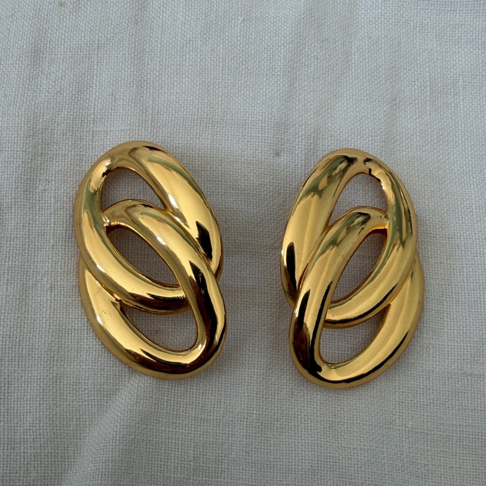 AUREUM Gold Double Link Earrings